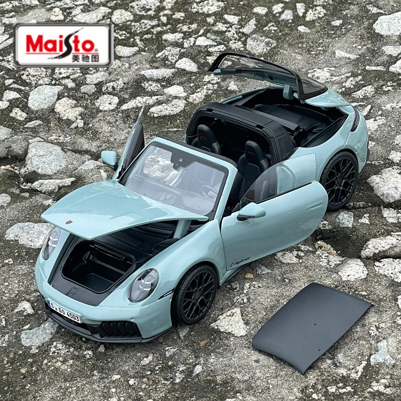 

Maisto 1:18 Porsche 911 Targa 4 GTS 992.2 Модель спортивного автомобиля из сплава, литой под давлением металлический трековый гоночный автомобиль, модель детской игрушки в подарок