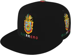 Flaga stanu Unisex z nadrukiem 3D klasyczna czapka z daszkiem Snapback z płaskim daszkiem czapki hip-hopowe mody Guerrero Mexico