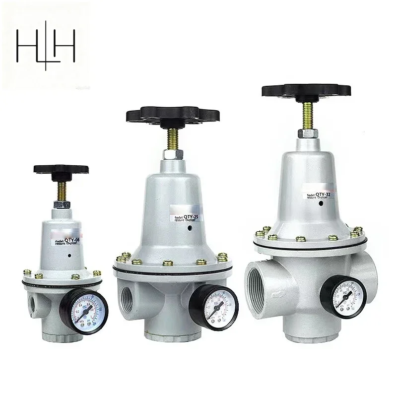 HLH 1 PCS Air Regulator QTY-8 QTY-10 QTY-15 QTY-20 QTY-25 QTY-32 QTY-40 QTY-50 Air Source Treatment Pneumatic Regulator Tool