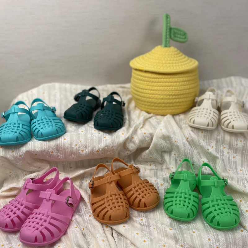 Summer Children Sandals Baby Girls Toddler Soft Non-slip Princess Shoes Kids Candy Jelly Beach Shoes Boys Casual Roman Slippers