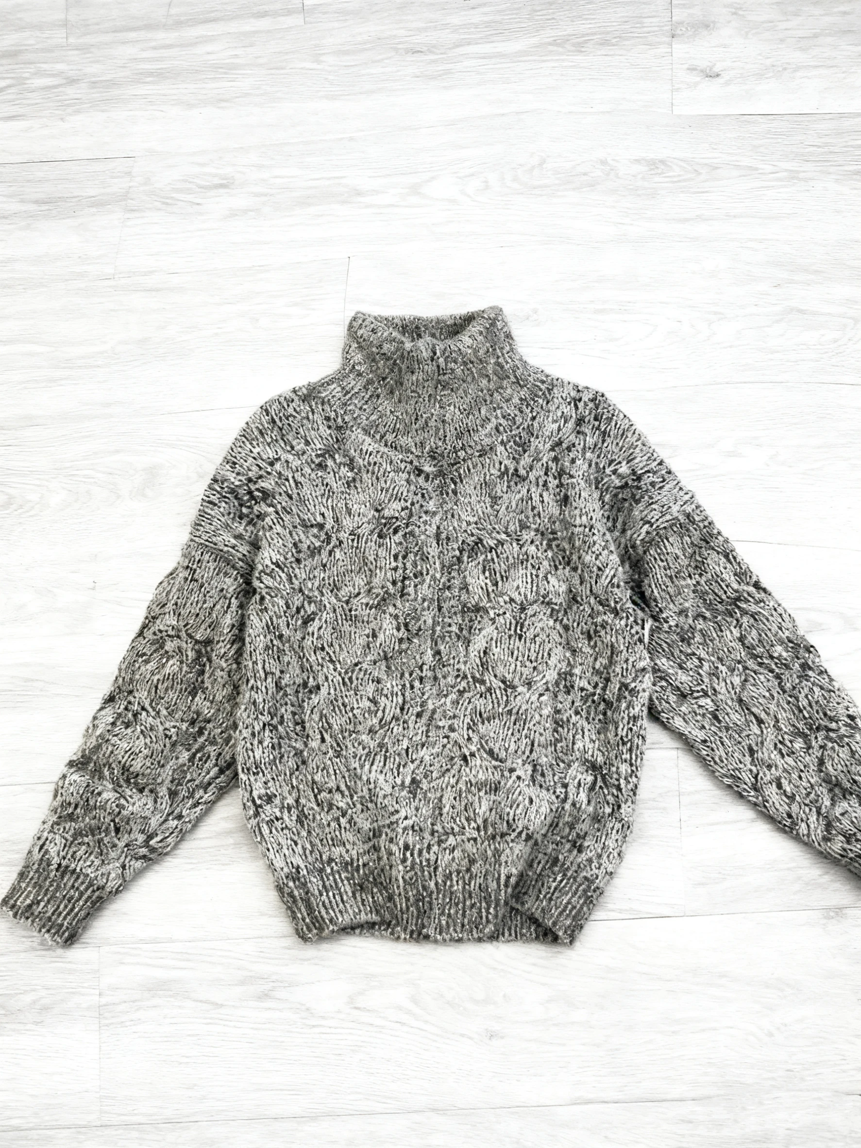 Y2k Harajuku Elegant Loose Turtleneck Sweaters Cardigan 2000s Vintage Casual Winter New Warm Tops Korean Fashion Tie Dye Sweater