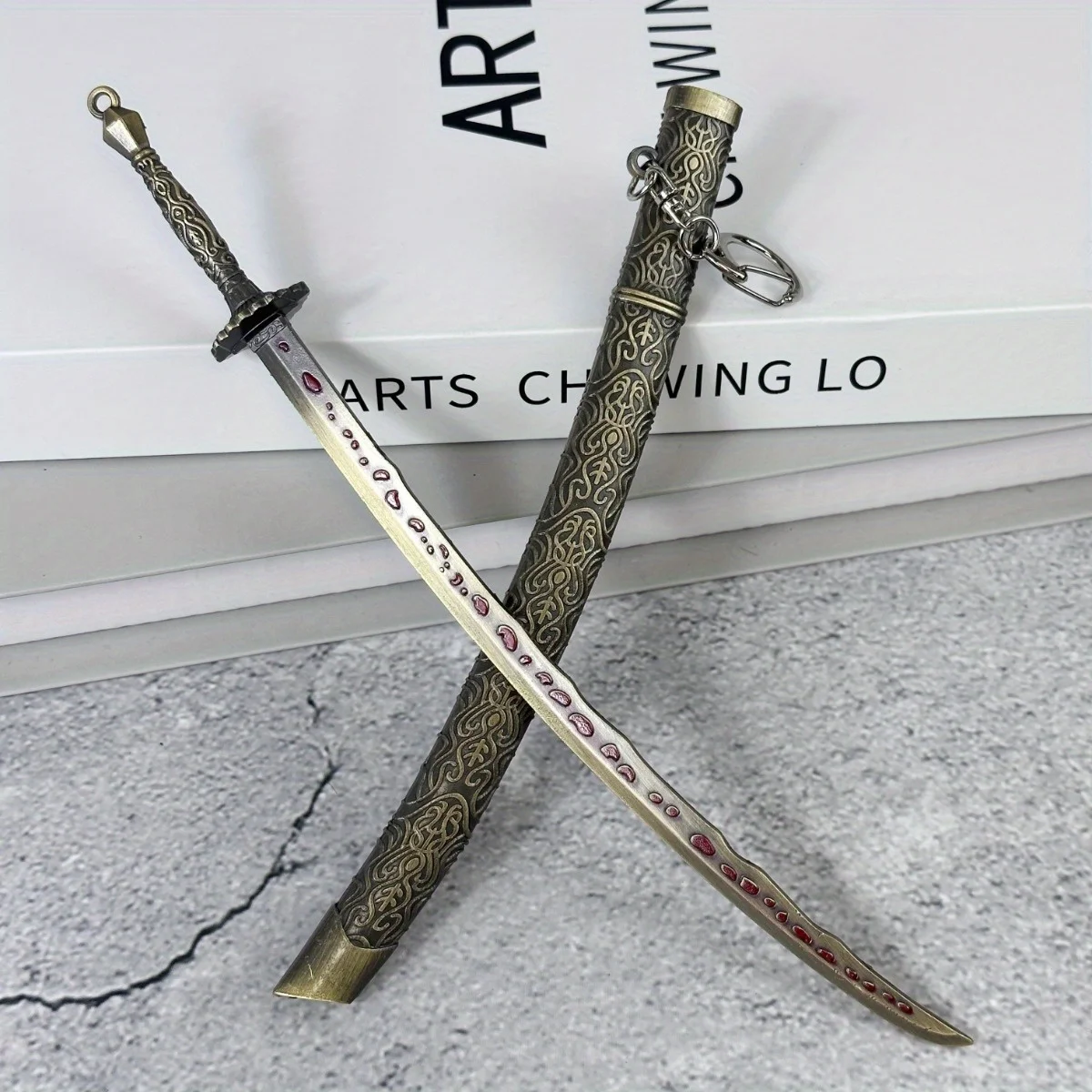10inch Anime Elden Katana Ninja Knife Metal Steek Real Size Japanese Katana Meteoric Ore Blade Sword Original Samurai Sabre Gift