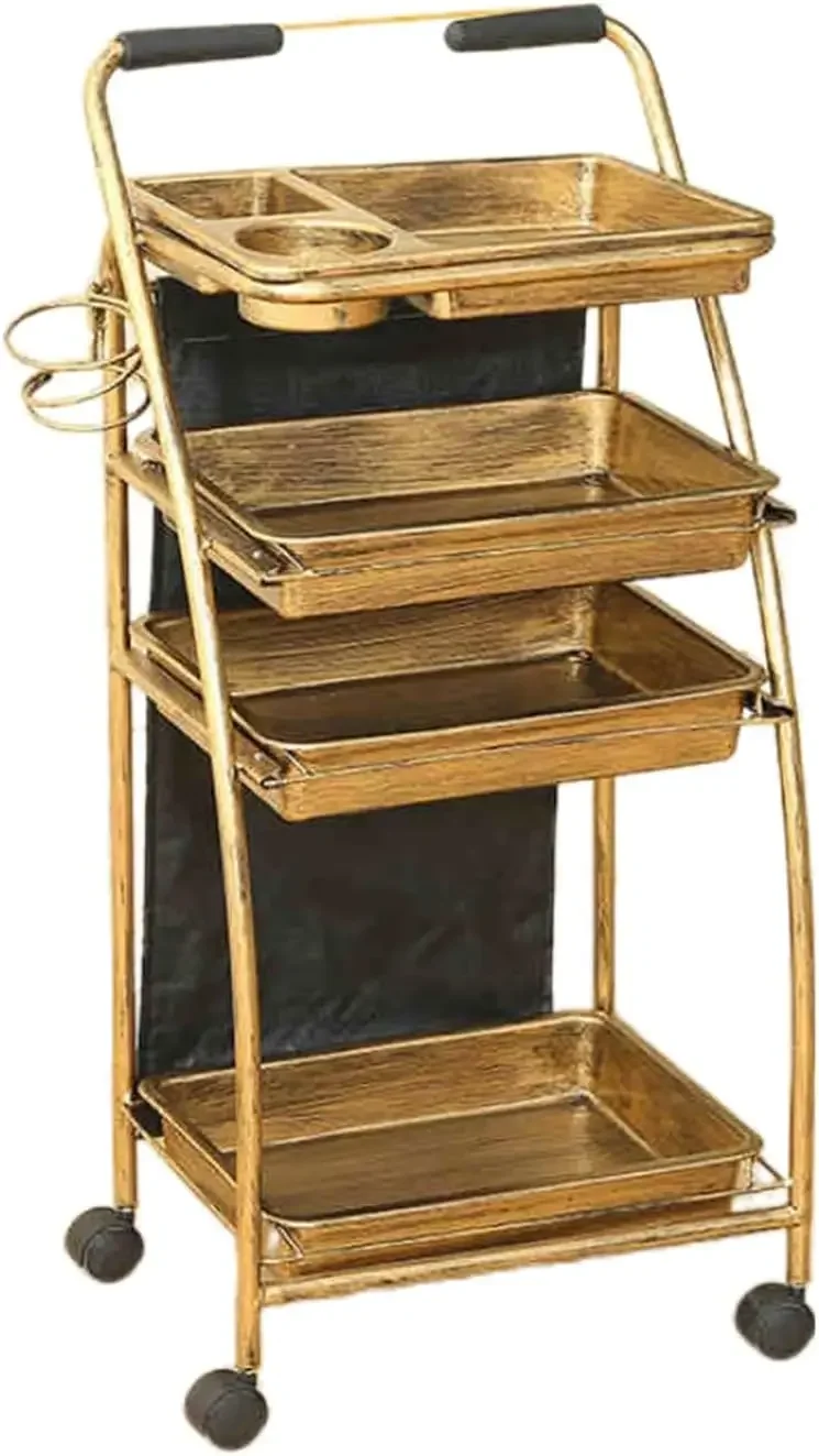 Hairdressing Trolley Hair Salon Trolley Beauty Trolley,Barbershop Perm and Dyeing Tool Cart,Thickened Comfortable Armrest Side w