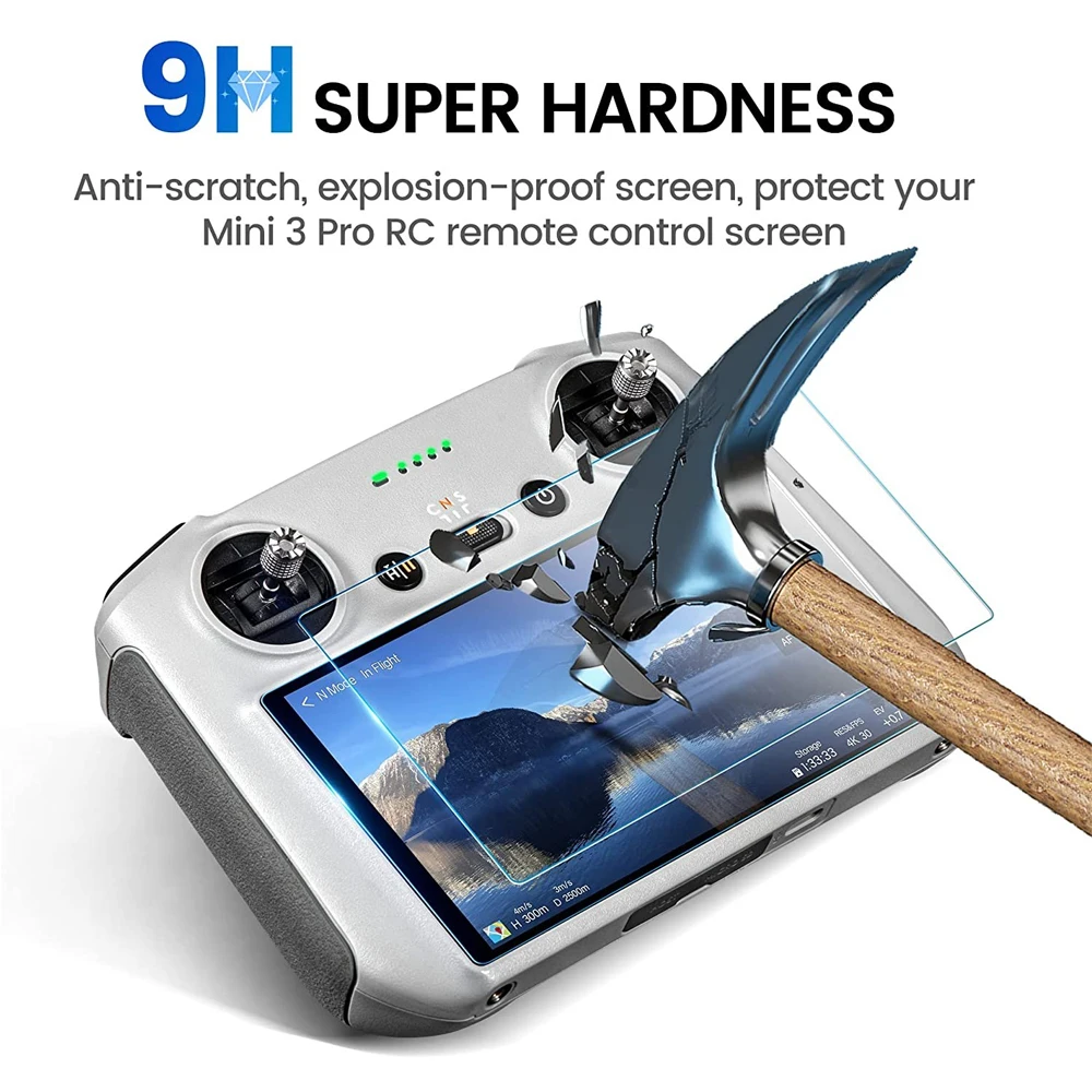 Защитная пленка из закаленного стекла для DJI Air 3/Mavic 3/Classic/Mini 3 PRO RC, защита глаз с дистанционным управлением, противозрительная пленка синего цвета
