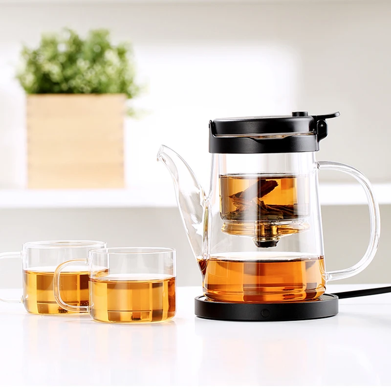 Bonston elegant cup insulation separation bubble teapot heat-resistant glass teapot simple filter tea cup