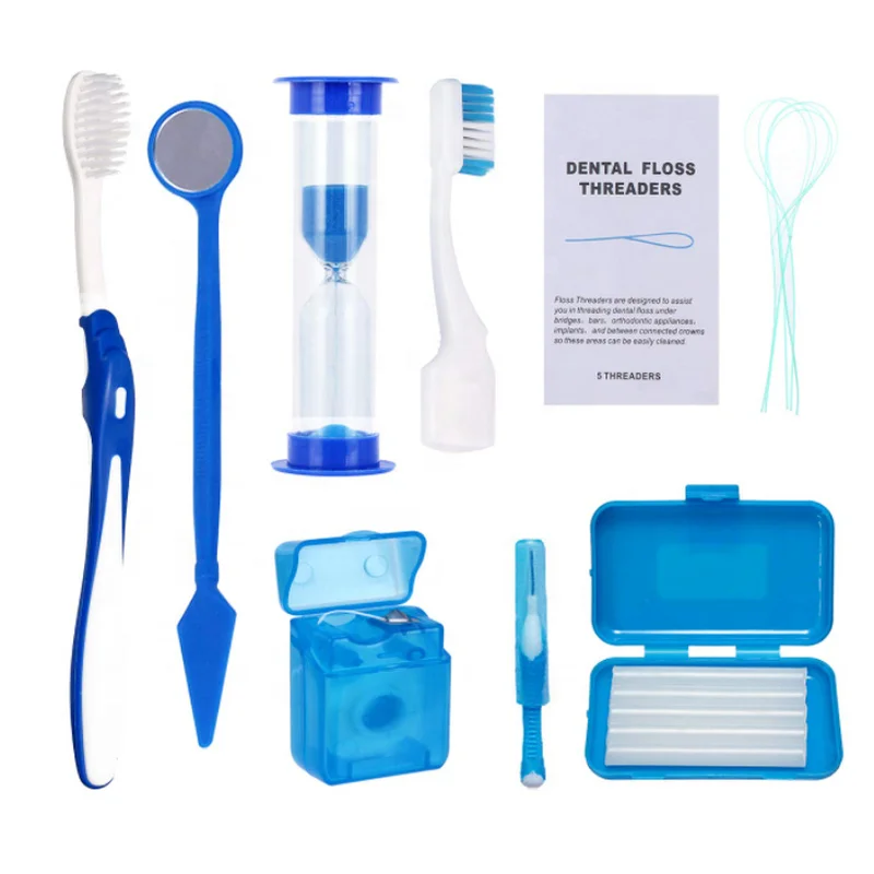 8 teile/satz Oral Reinigung Pflege Dental Zähne Kieferorthopädische Kits Bleaching Werkzeug Tragbare Outdoor Anzug Interdentalbürste BrushOral Pflege