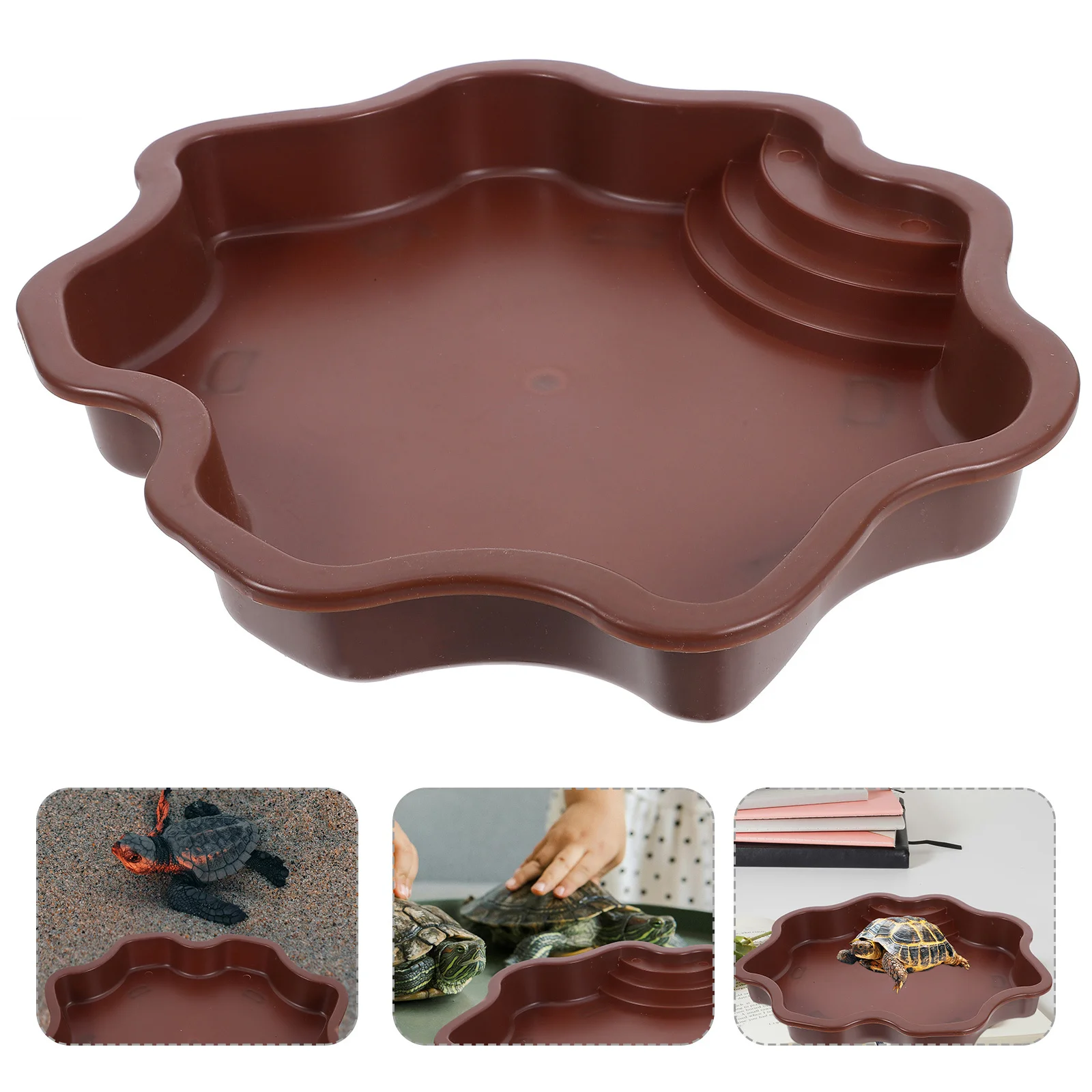 

Reptile Feeding Dish Sturdy Abs Dual Function Feeding Watering Bowl For Turtle Lizard Snake Reptile Water Bowl Pet Feeder