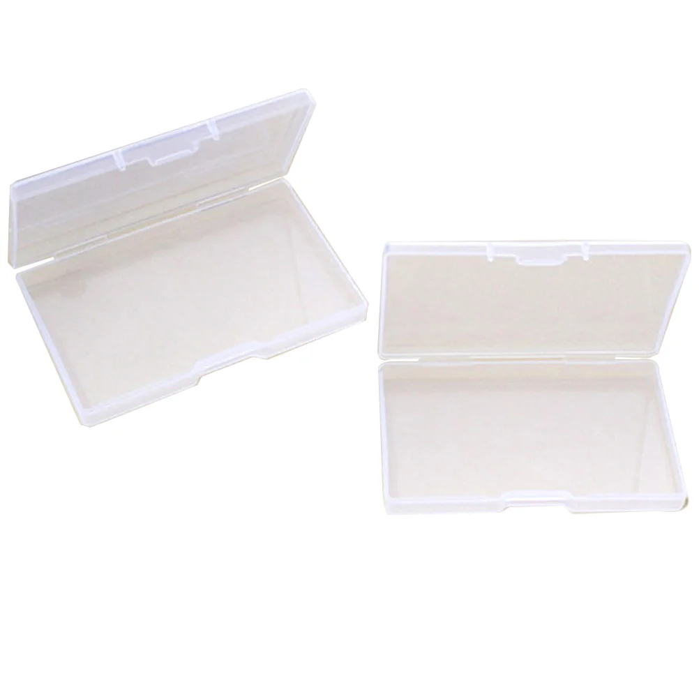 2Pcs Stylish Business Card Organizer Plastic Case for Components Id Credit Cards Professional Appearance Easy to Use