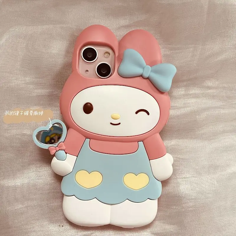 Custodia per telefono simpatico cartone animato Kawaii sanhos Hello Kitty Kuromi My Melody custodia in Silicone per iPhone 11 12 13 14 ProMax X XS