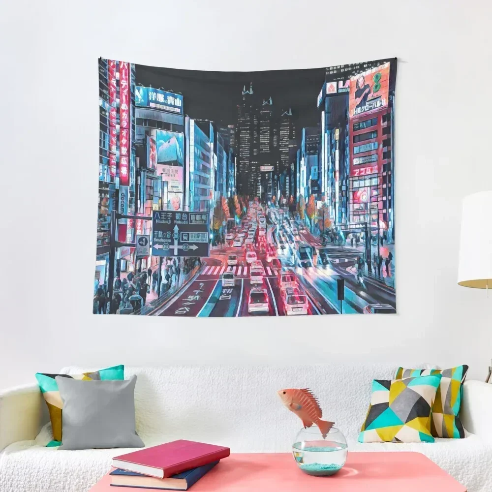 

Tokyo at Night Tapestry Decoration Aesthetic Bed Room Decoration Tapestry