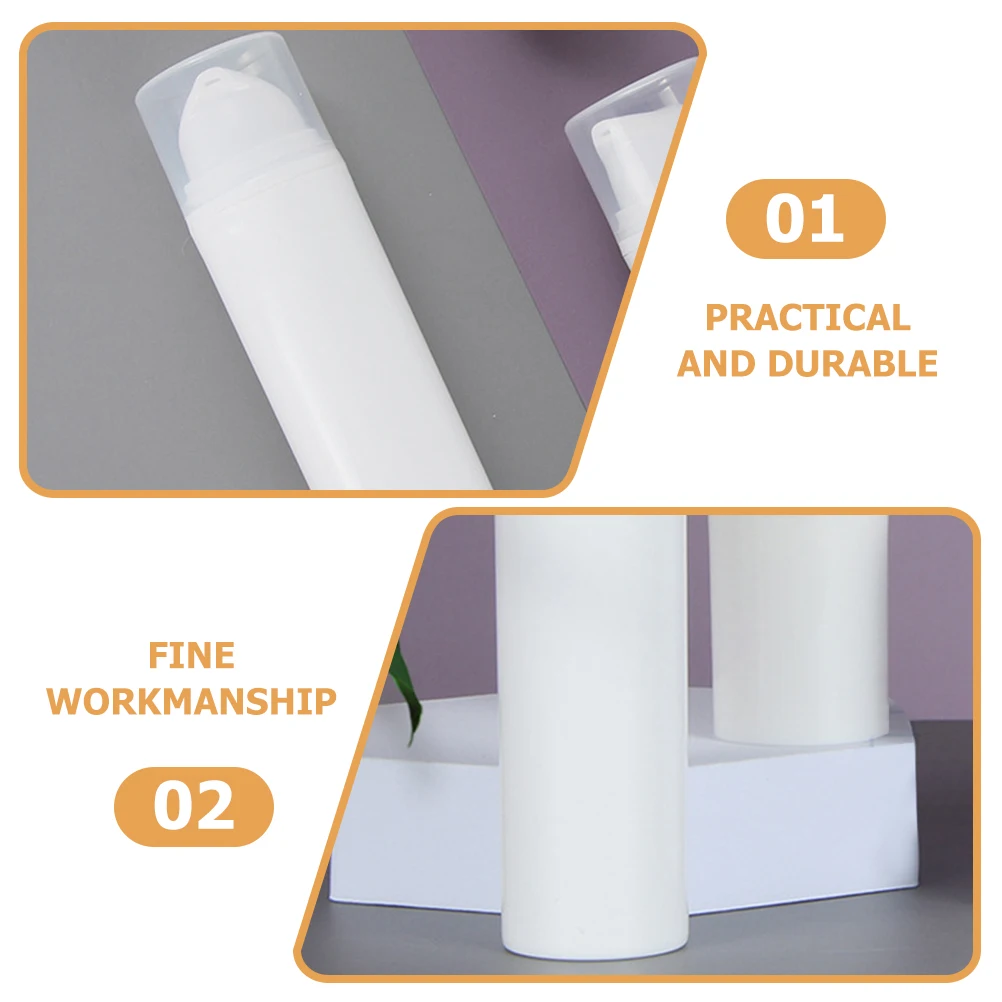 

6pcs Empty Airless Pump Lotion Bottles Sub Containers Travel Size Portable Cream Dispenser Durable Multipurpose Vacuum