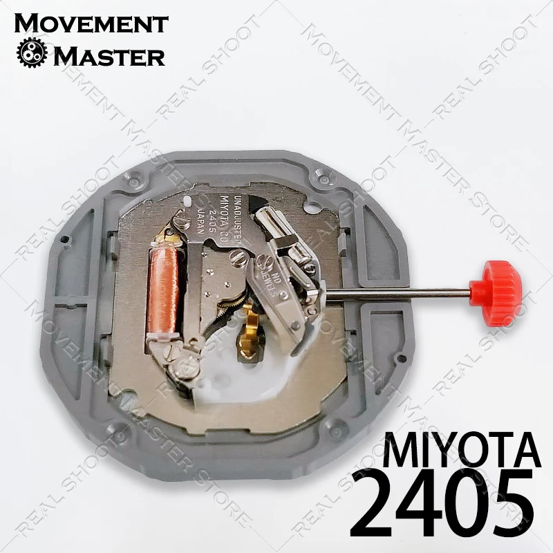 Miyota 2405 Quartz Movement Double Calendar Watch Parts Day Date Display at 3:00 Repair and Replacement Accessories