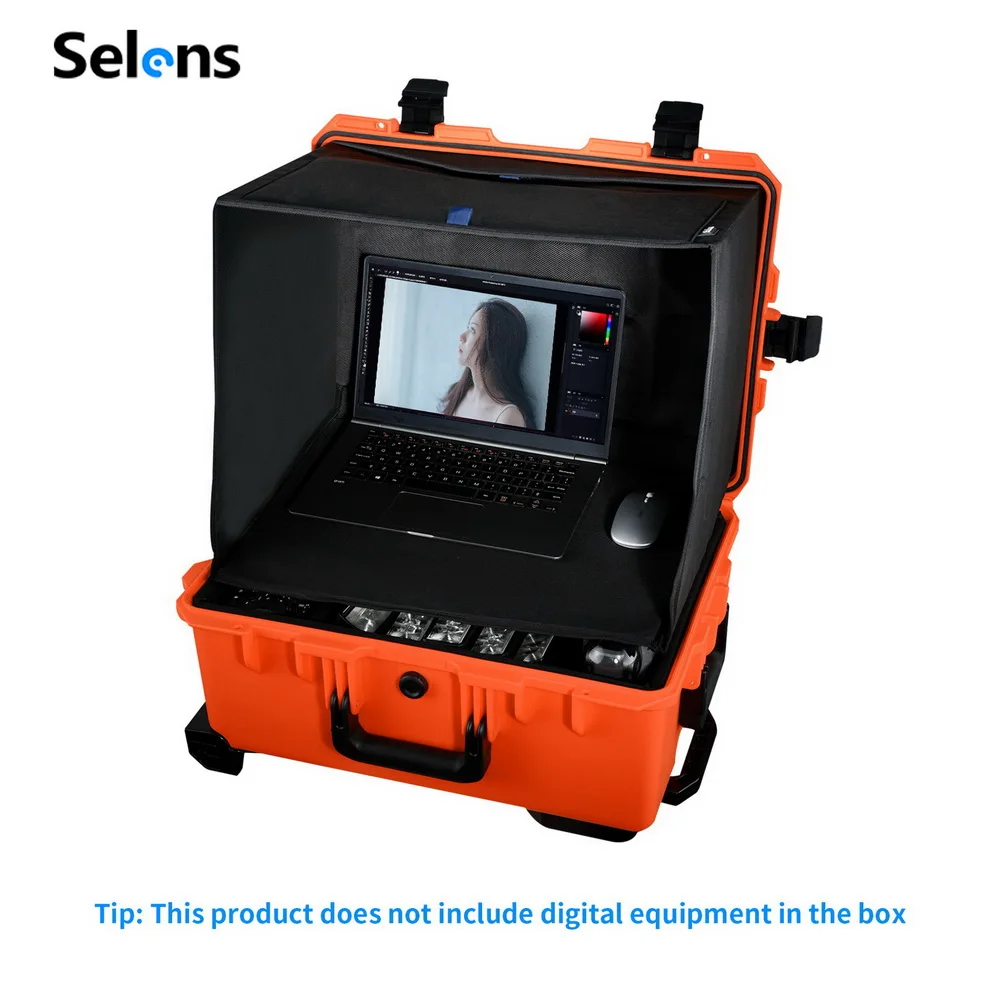 Selens 카메라 도구 케이스, 충격 방지 EVA 쿠션, 운반 유형 보관 사진 장비, 적재 용량 121.3 lbs (55 kg)