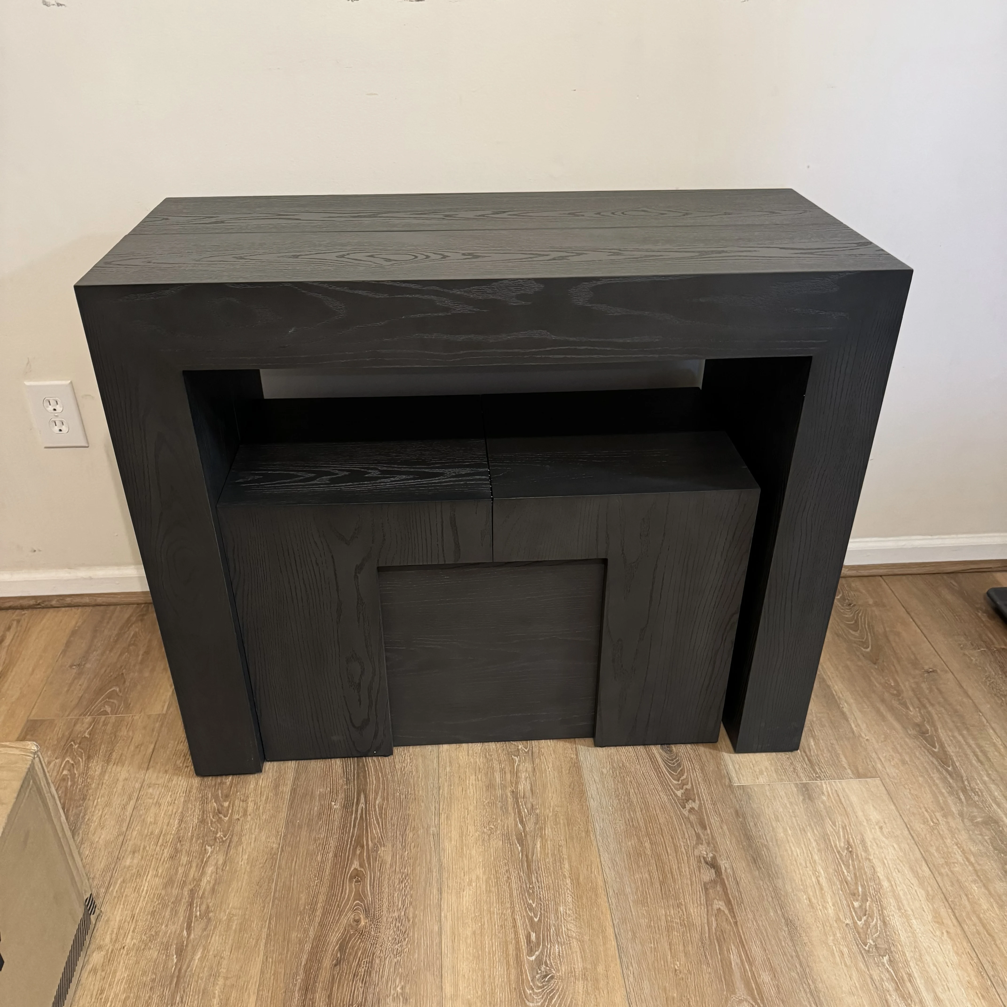 2026 Foshan Foldable Dining Table Plywood Frame with Hidden Slide Mechanism Expandable Surface Easy to Store Mesa De Comedor