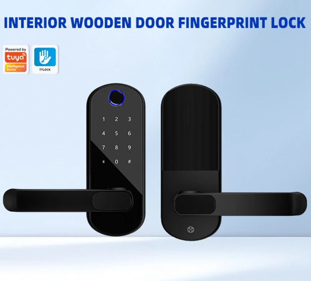 Keyless Electronic Smart Fingerprint Digital Door Lock With TTLOCK TUYA app lock