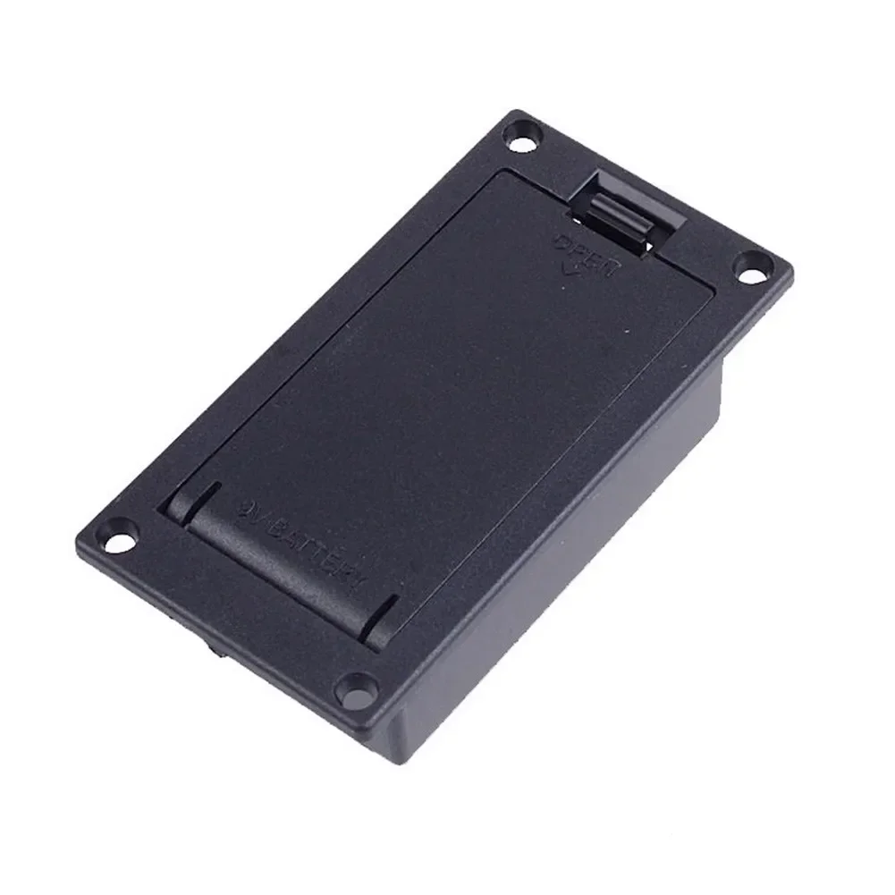 9V Guitar Bass Active Pickup Battery Box Plastic Black Acoustic Guitar Battery Box Replacement Instruments Parts Accessories