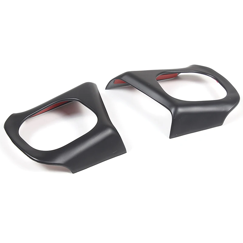 For 2020-2023 Polaris Slingshot ABS Matte Black Car Steering Wheel Button Frame Sticker Car Interior Accessories 2Pcs - view 5