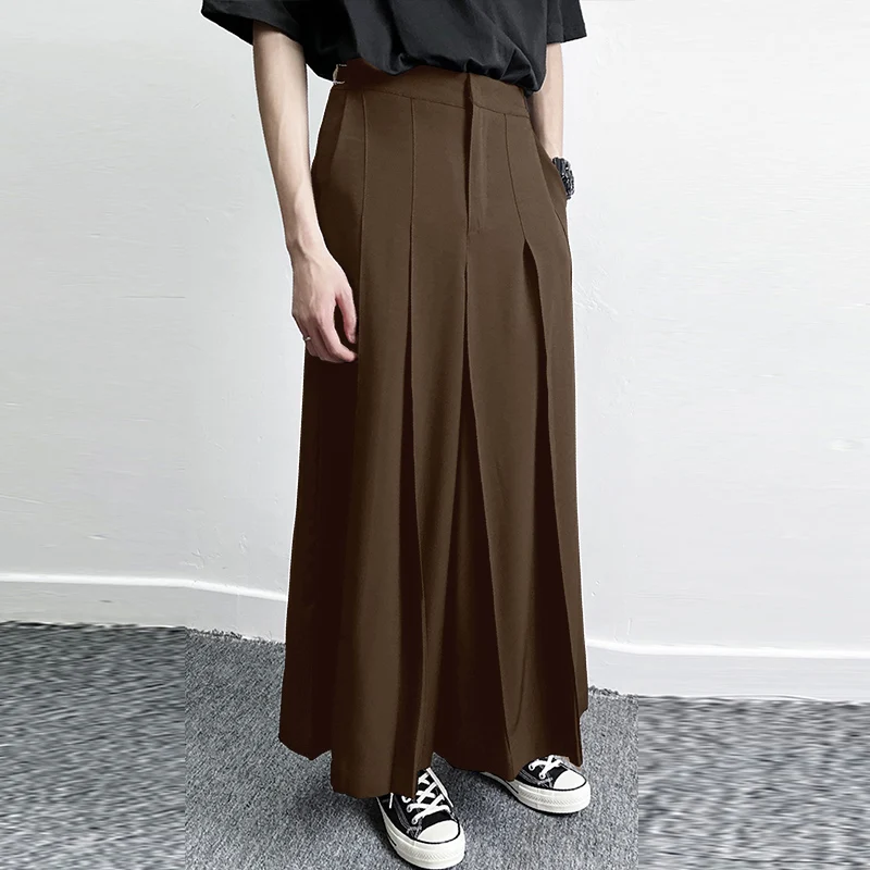 

INCERUN мужские широкие брюки плиссированные джоггеры однотонные свободные брюки мужская уличная одежда 2025 модные повседневные мужские брюки S-5XL