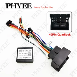 Quadlock Harness Adapter CAN Bus Decoder 16 Pin Plug Connector Car Radio Wiring Cable for VW Golf Jetta Polo Leon Fabia Octavia