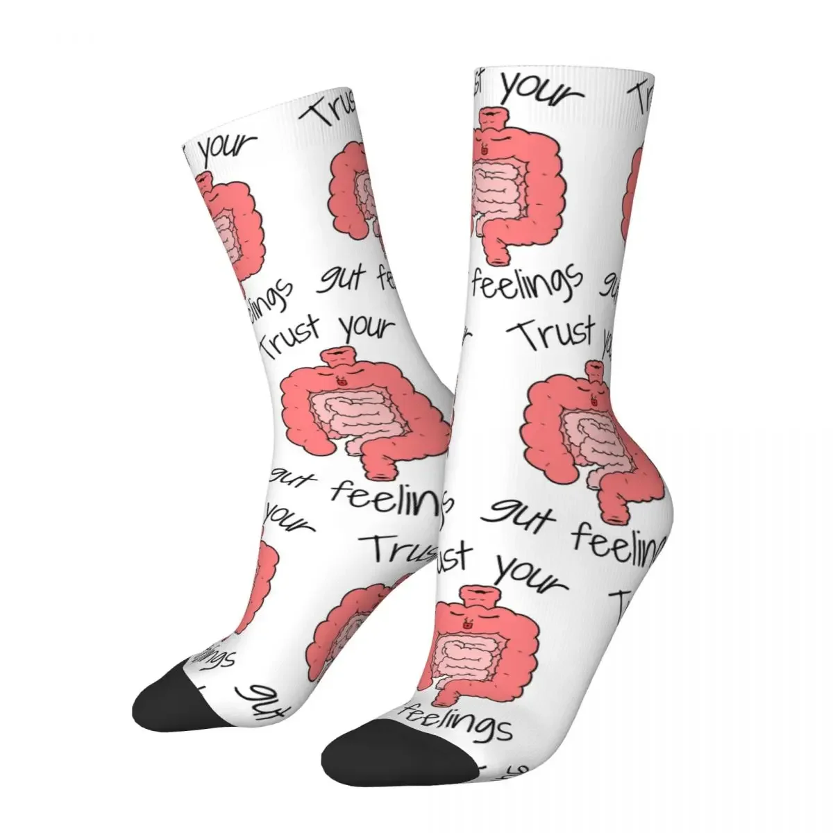 Trust Your Gut Feelings Chaussettes Harajuku, Bas super doux, Chaussettes longues toutes saisons, Accessoires pour hommes, Cadeaux pour femmes