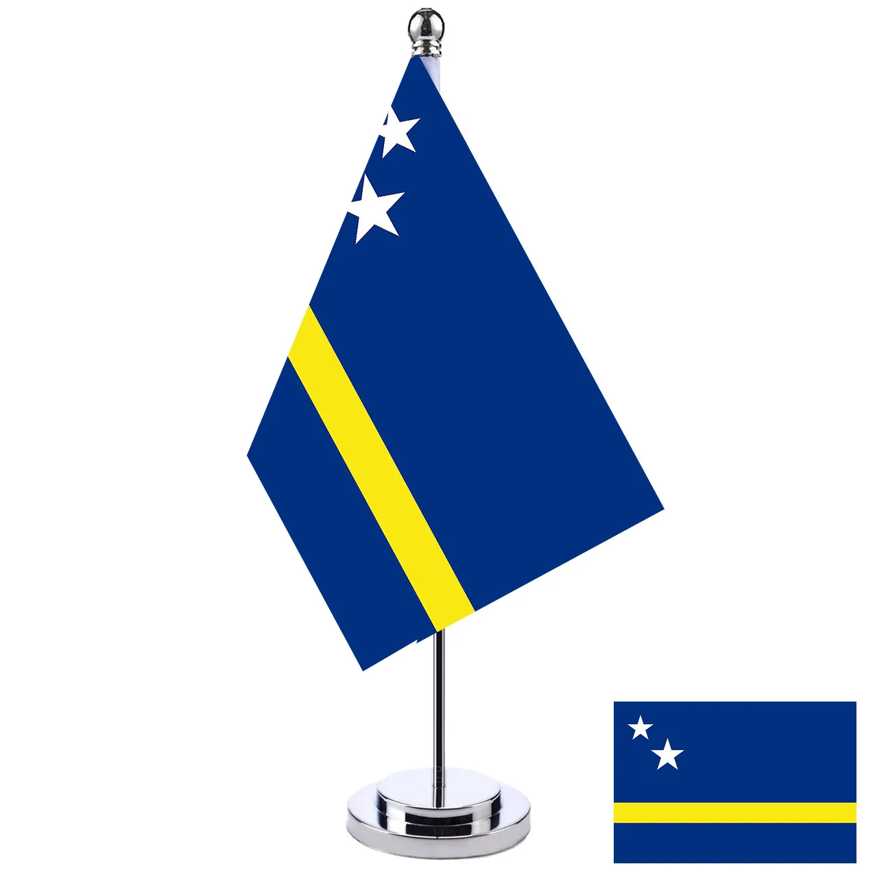aerlxemrbrae   14x21cm Office Desk Flag Of  Curacao Caribbean Island Netherlands Kingdom     National  banner