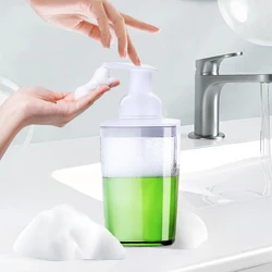 420ml Hand Soap Dispenser Set 2 Pack Liquid Soap Bottle Refillable Empty Shampoo Conditioner Container for Bathroom Supplies