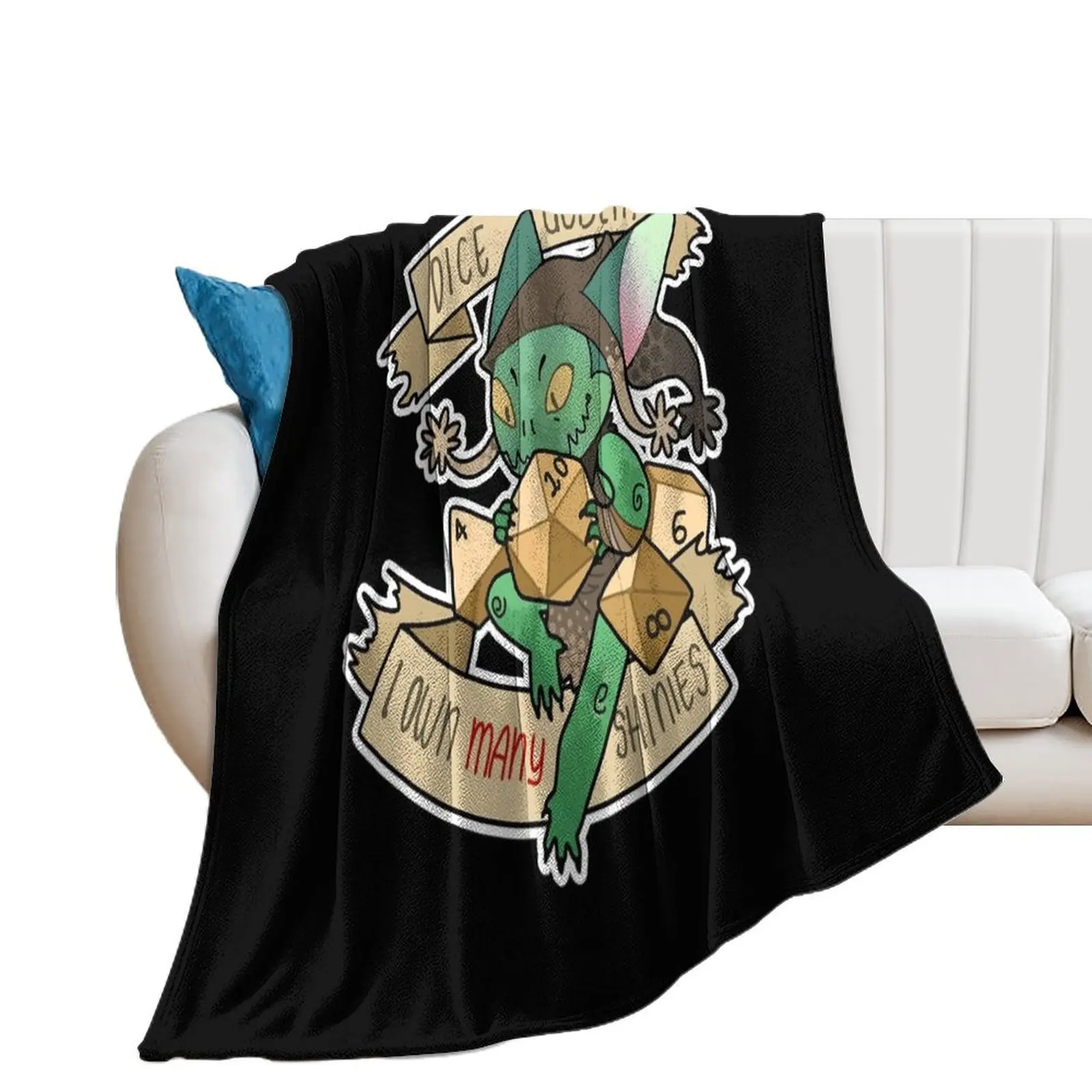 DICE GOBLIN, 1 Throw Blanket Decorative Sofas Soft Beds for sofa heavy to sleep Blankets