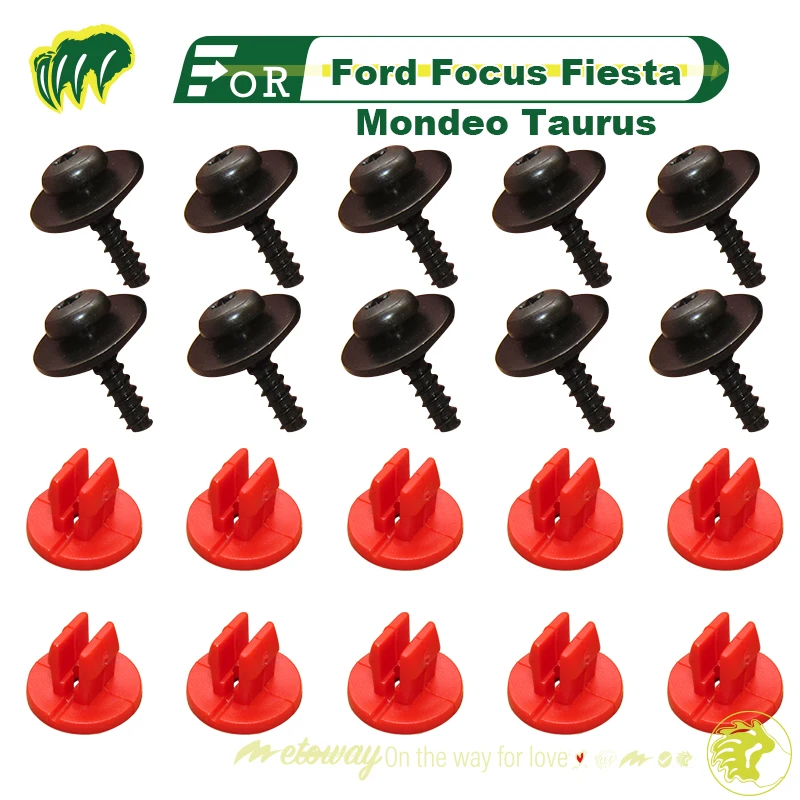 

20pcs Screw And Base For Ford Focus Fiesta Mondeo Taurus20pcs For Ford Focus Fiesta Mondeo Taurus Lower Guard Plate Buckle screw