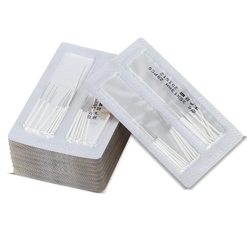 200pcs/Box Reusable Silver Surface Acupuncture Needle Genuine Quality Needles Non-Disposable Massager Health