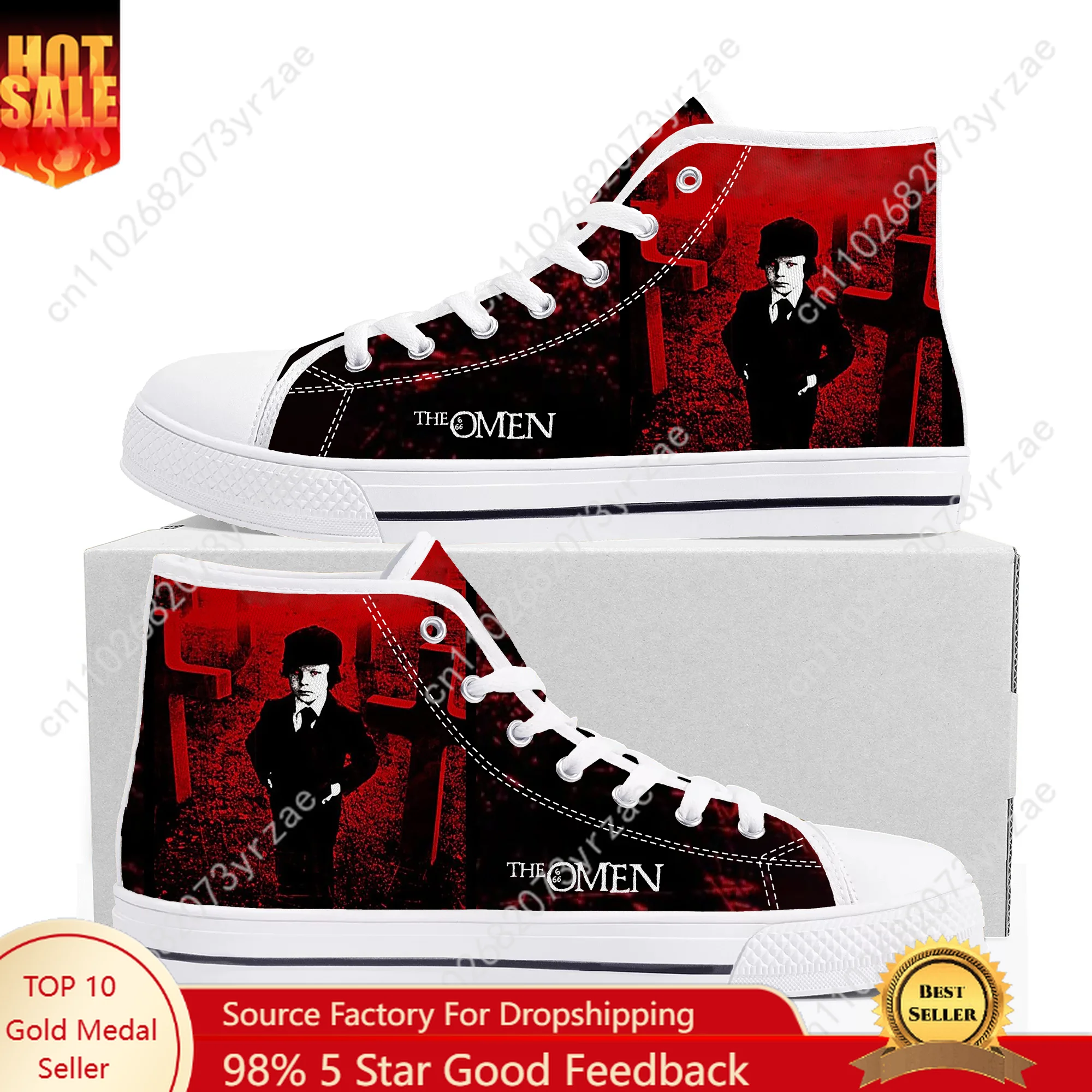 

The Omen High Top High Quality Sneaker Mens Womens Teenager Canvas Sneaker Casual Personalized Patterns Shoe Custom Made Shoes