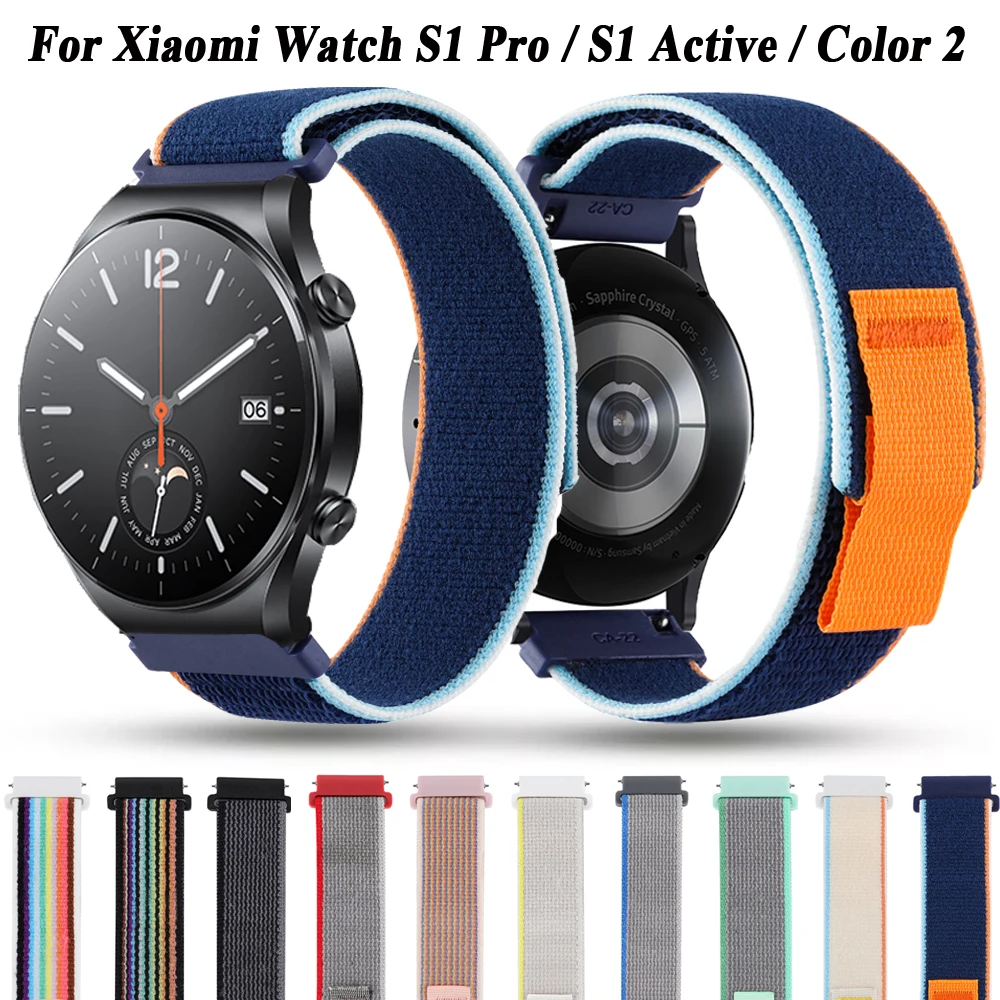 Armband für Xiaomi Uhr S1 Active/ S1 Pro/ S2 46 42mm Sport Nylon 22/20mm Band für Mi Uhr Farbe 2 Armband Armbänder