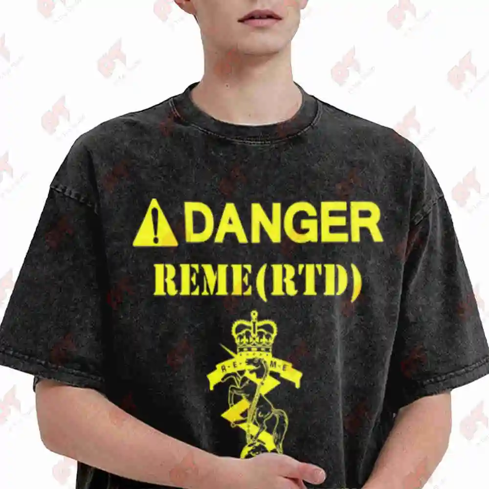Reme Royal Electrical And Mechanical Engineers Vintage Washed Tee Pure Cotton T-Shirt