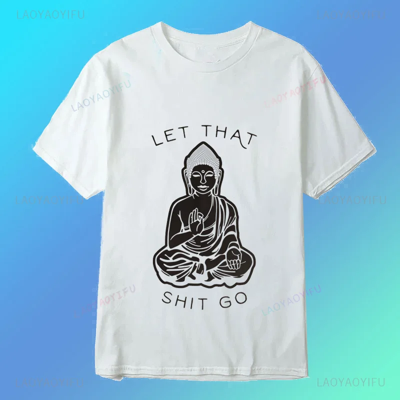 T-shirt com buda padrão impresso para homens e mulheres, universal t-shirt, interessante, harajuku, moda, casual, verão