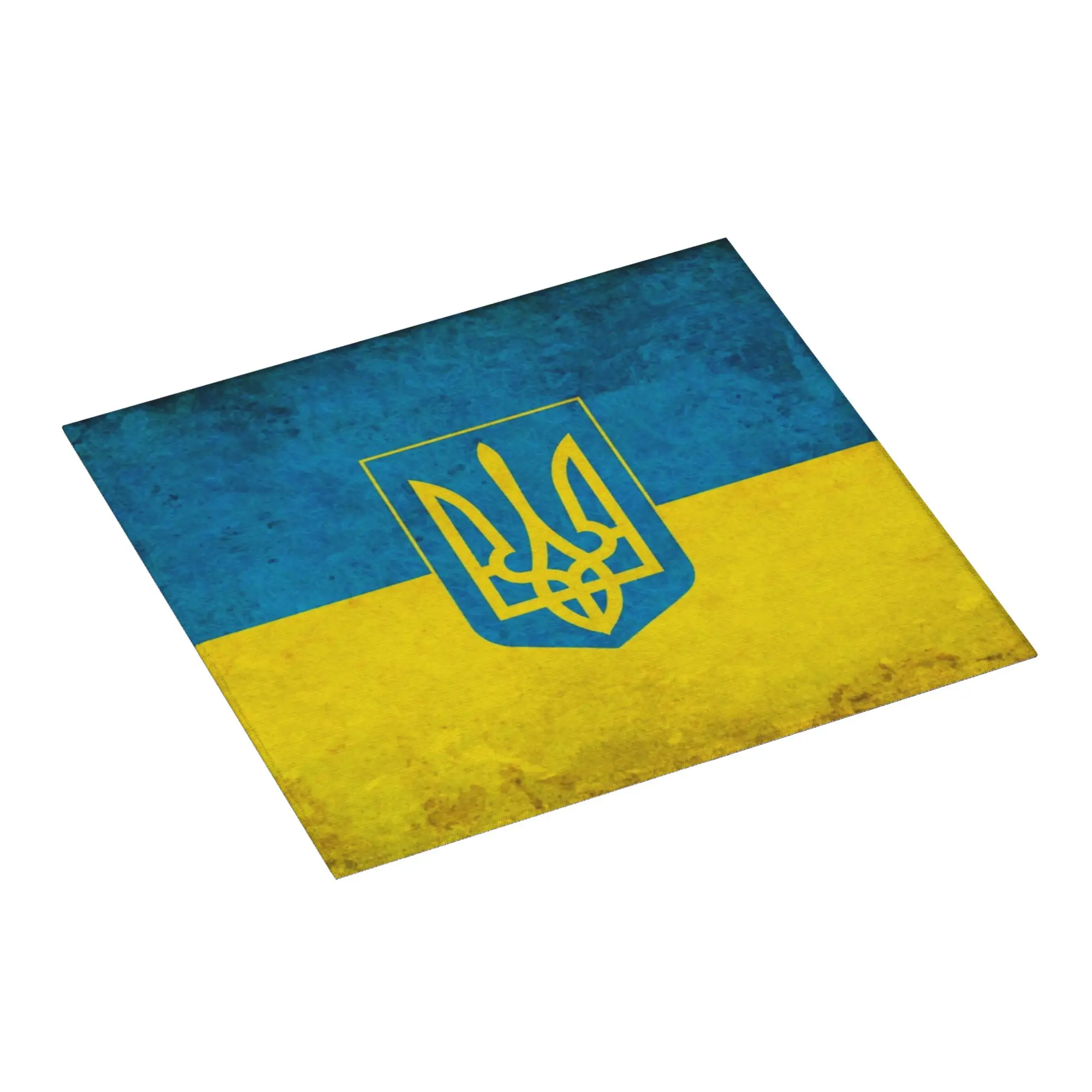 Coat Of Arms Ukraine Flag Drying Mat For Kitchen Waterproof Non‑Slip Oil Proof Reusable  Bathroom Countertop Protector Mat
