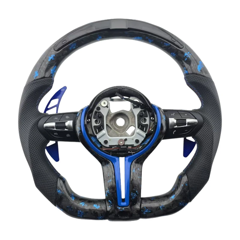 

Новый дизайн из кованой кожи из углеродного волокна со светодиодной подсветкой для BMW 3 серии 5 серии F10 F20 F30 F90 F01 F02 Автомобильный руль