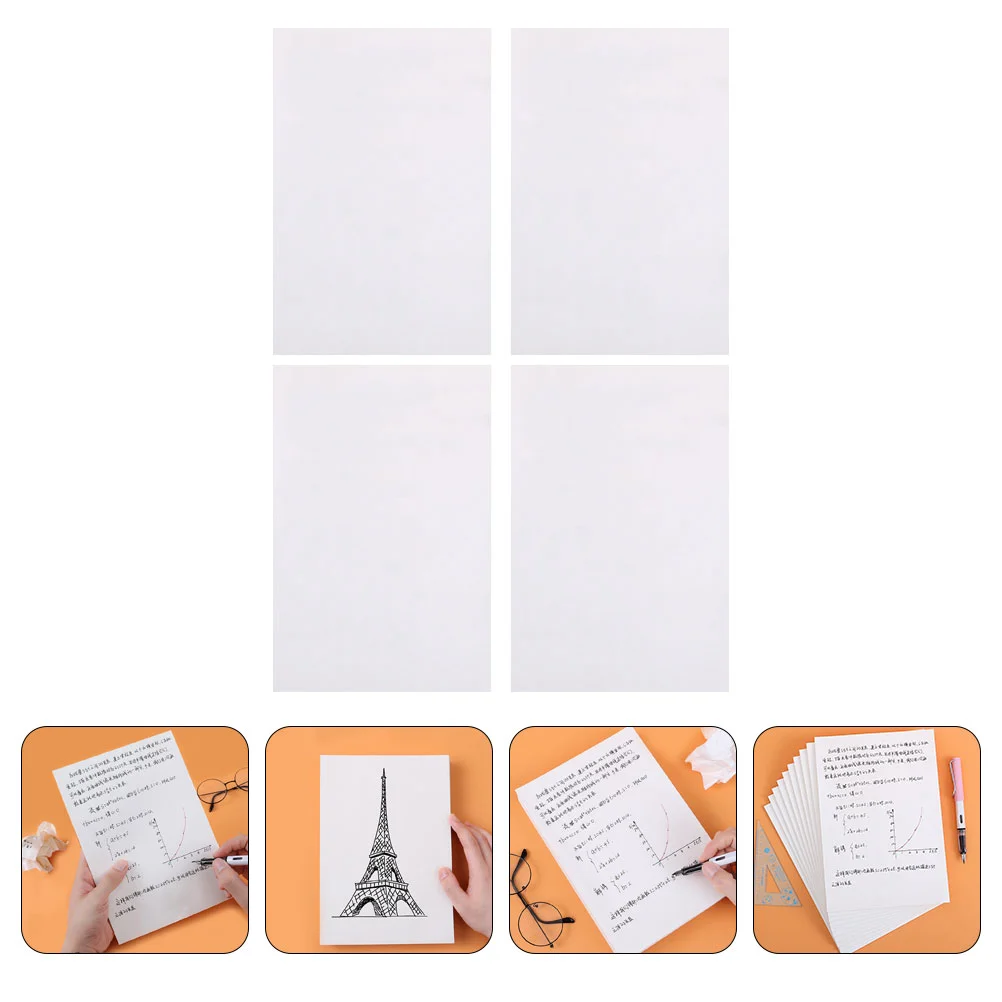 4 Pcs Note Pads Calculation Scribbling Students Scratch Paper Graffiti Blank Writing White Calculating Draft Sketch Book Math