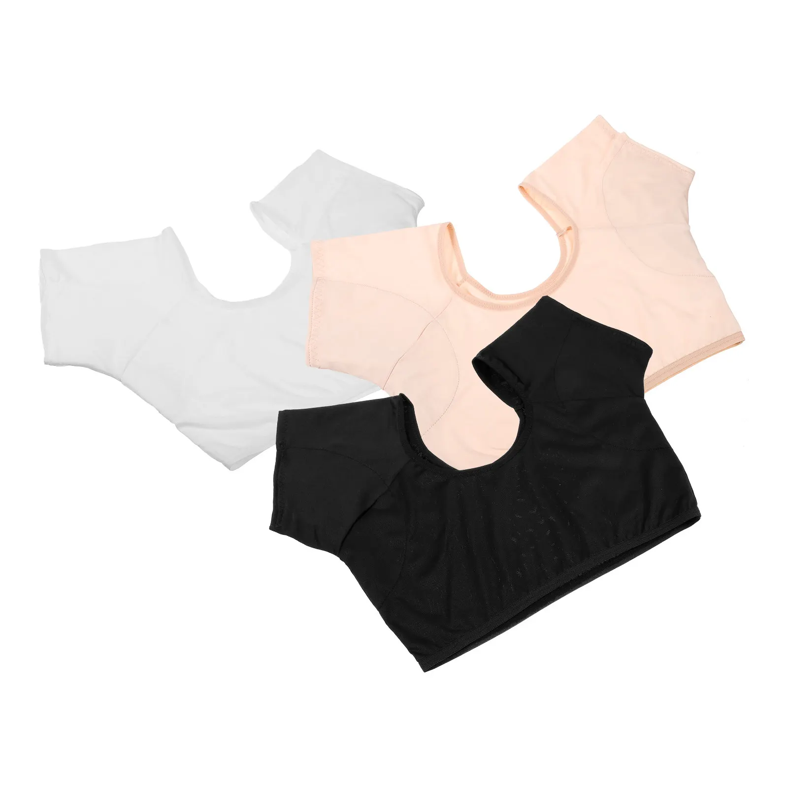 

3Pcs Underarm Sweat Vest for Women Chinlon Sweat Absorbing Armpit Pads Yoga Fitness Sports Summer Dry Comfortable Vest