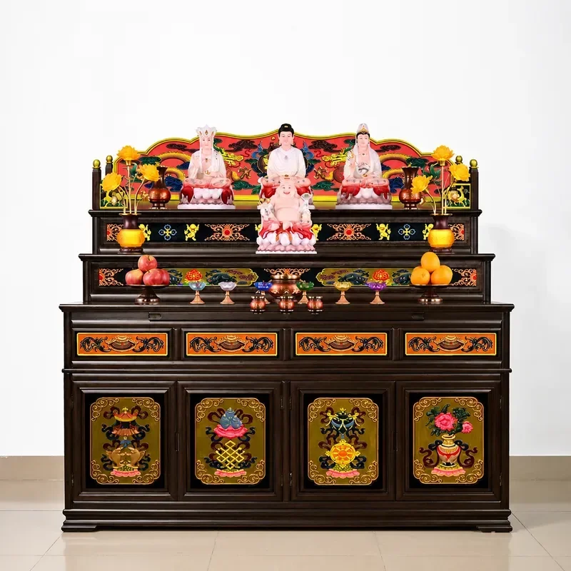 Modern Light Luxury Small Buddhist Shrine Cabinet Household Offering Table God of Wealth Incense Stand