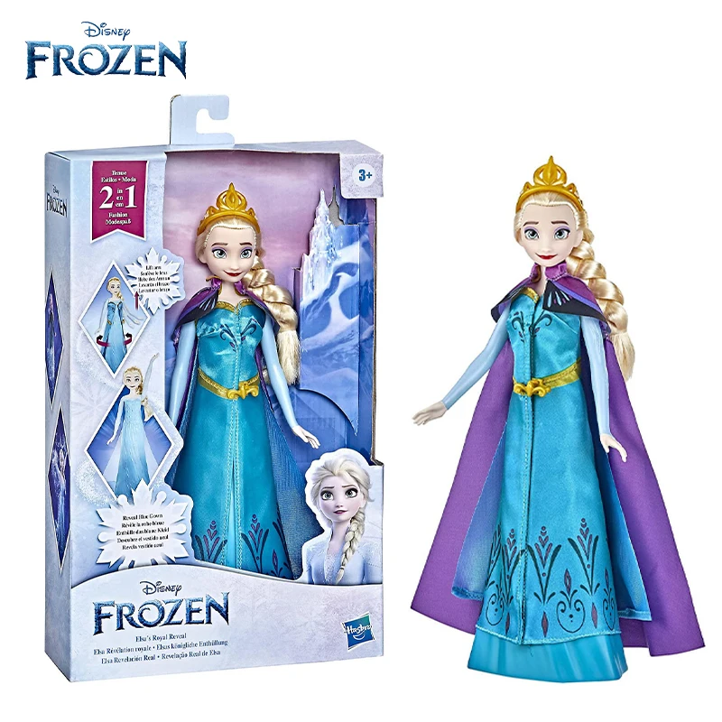 

Disney Frozen Elsa Royal Reveal Doll 2-In-1 Fashion Change Fashion Doll Accessories Girls Play House Toys Collection Gifts