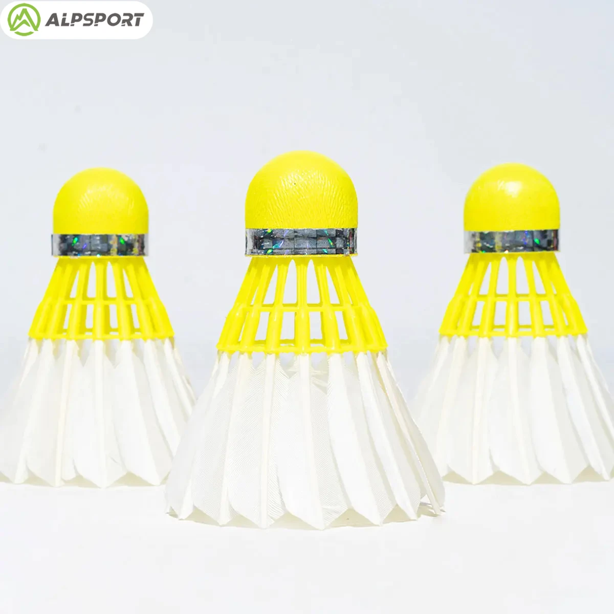 Alpsport D45 Three-stage badminton 12PCS A+ grade goose feather Training ball Speed ​​76-77 Club Outdoor sports