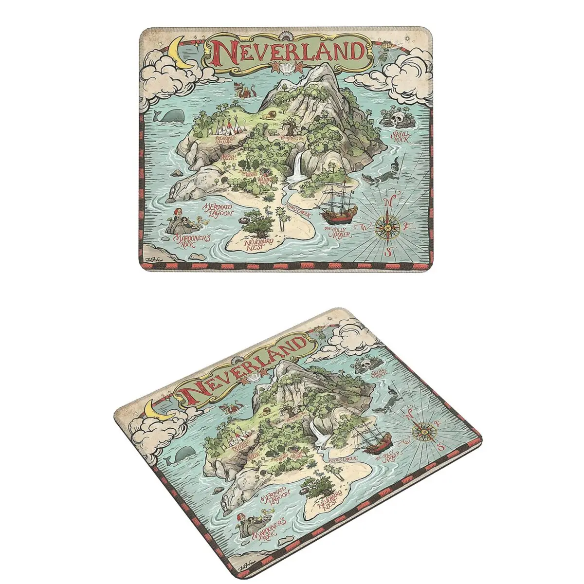

Neverland Map Mouse Pad Computer Keyboard Mouse Mat Gaming PC Desk Mat Office Table Mats