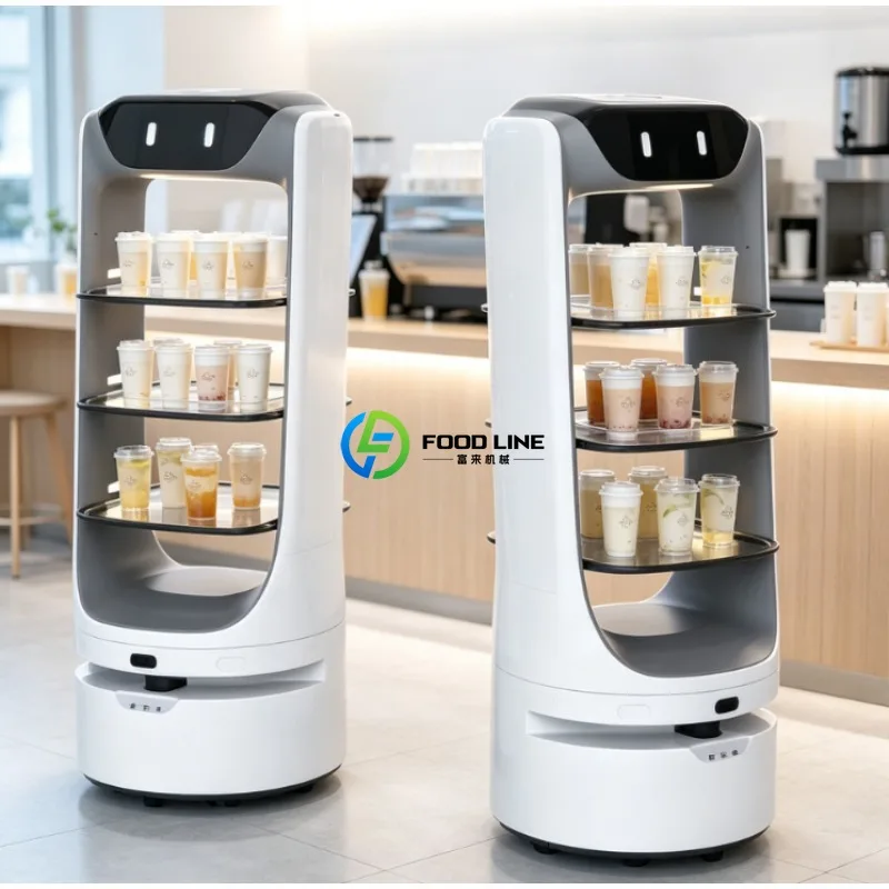 Commercial Food Delivery Robot 40kg Payload 10H Runtime Laser SLAM 4G/5G Auto Charging Multi-Scenario