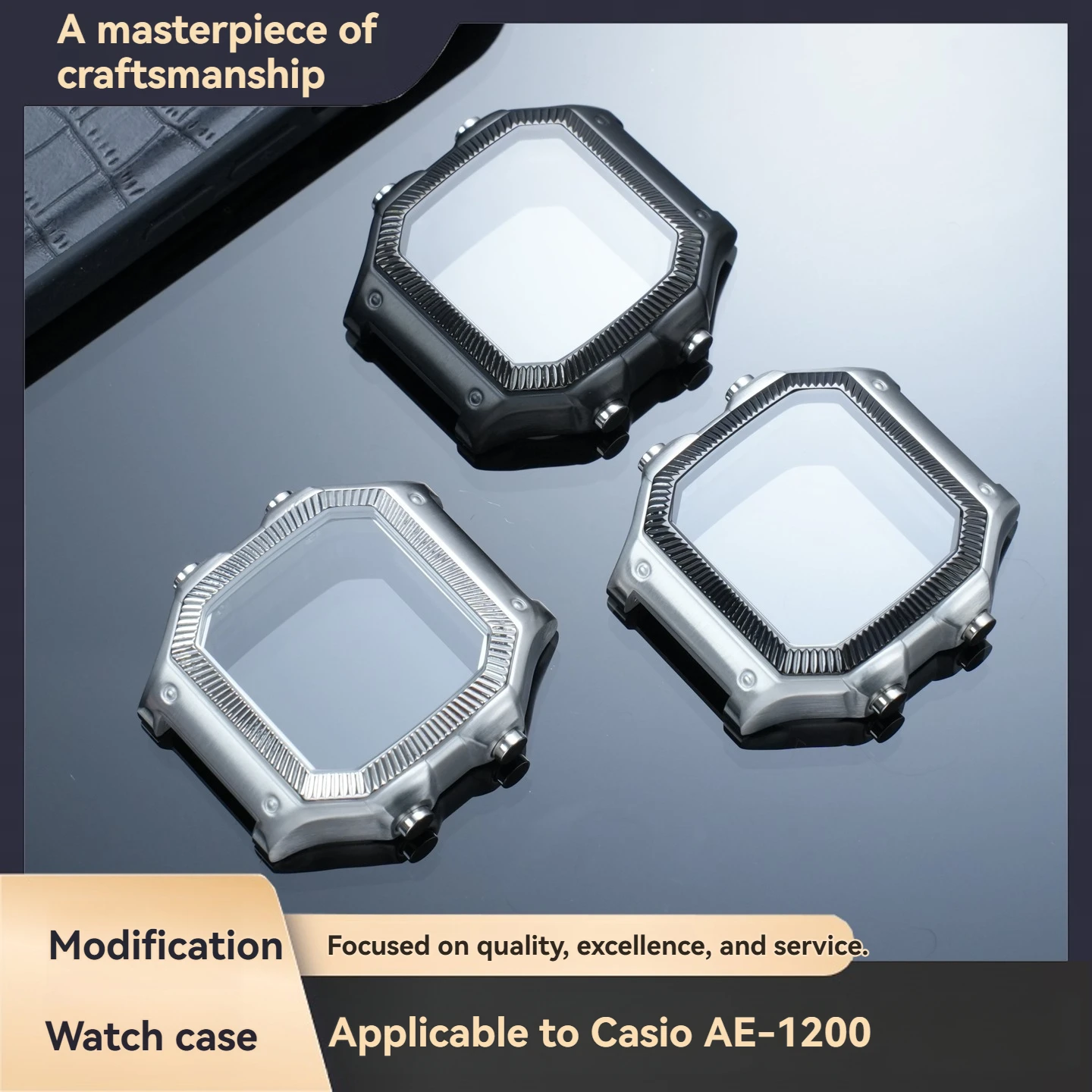 AE-1200WH AE-1300 Special-Edition Stainless Steel Case  for Casio Small Square Watch Upgrade and Modification—New Accessories