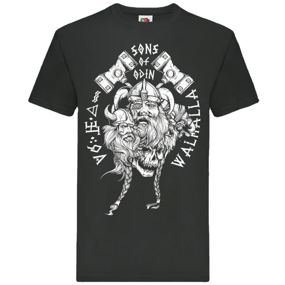 

Sons of Odin Nordic Warriors Valhalla T-Shirt 100% Cotton O-Neck Short Sleeve Summer Casual Mens T-shirt Size S-3XL