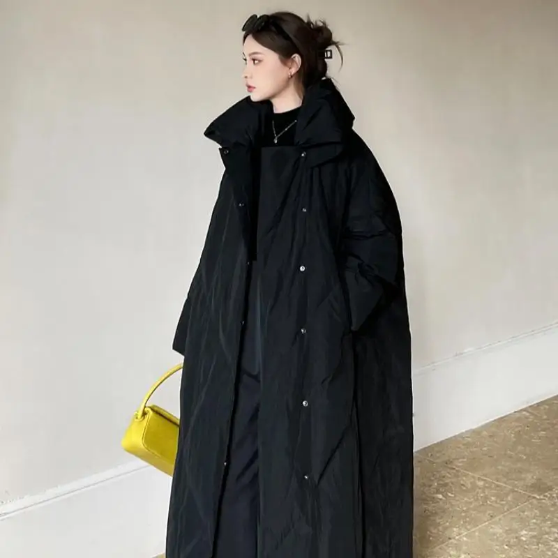 New Large Size Winter Parkas Warm Long Puffer Jacket Oversized Women Loose Large Quilt Cotton Coat Cotton-padded Jacket