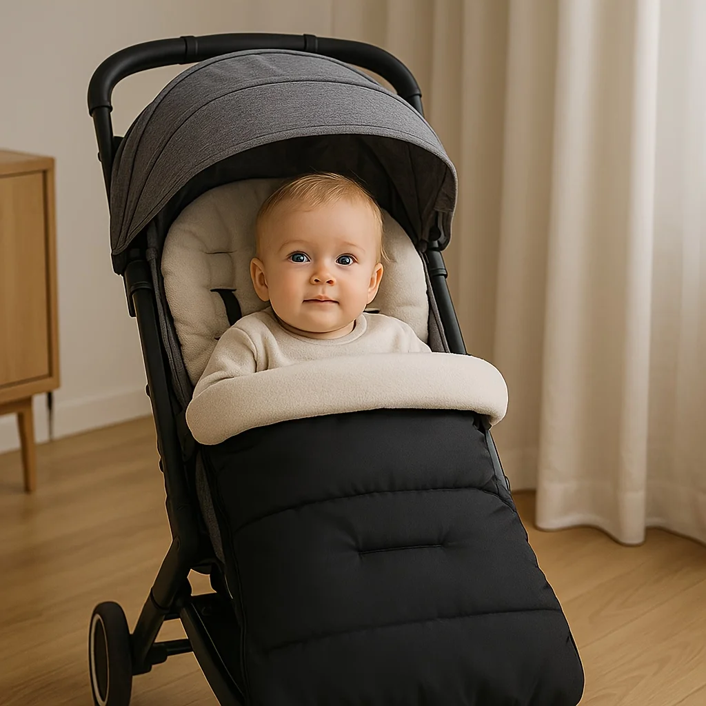 

Windproof Stroller Foot Cover - Warm & Secure Fit, Simple Design for Autumn/Winter. Durable & Easy to Use. Keep Baby Cozy!