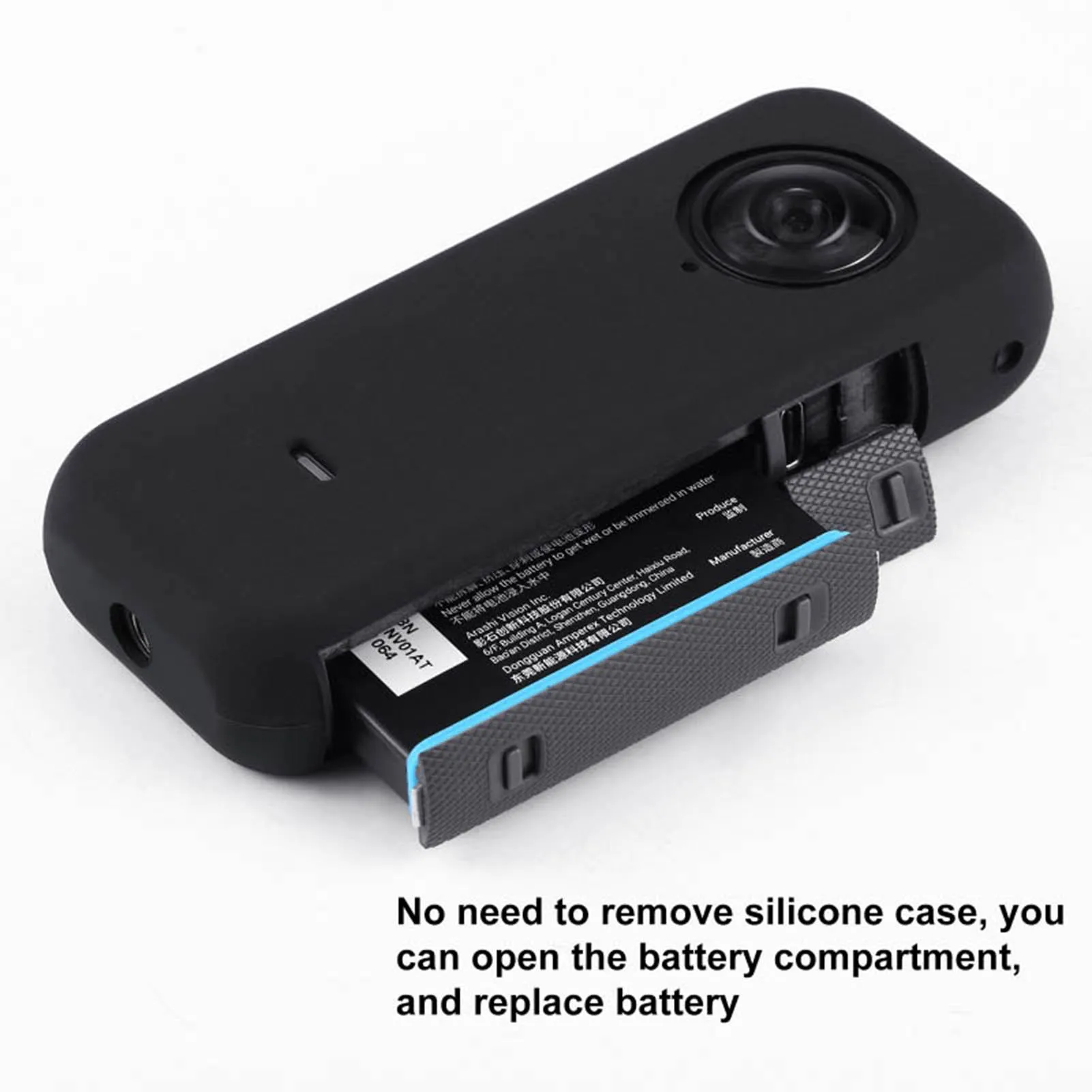 Full Body Dustproof Silicone Protective Case with Lens Cover Replacement for Insta360 ONE X2 Panoramic Camera