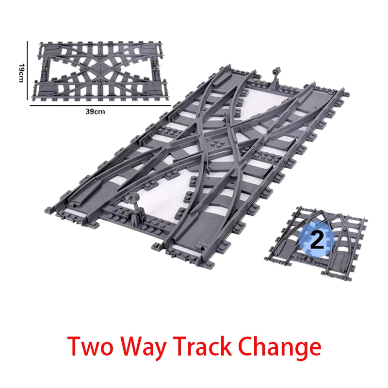 Stadt Züge DIY Bausteine Gerade Gebogene Schiene Ziegel Teile Brücke Tunnel Modell Weiche Flexible Kreuz Gleise Eisenbahn MOC Spielzeug