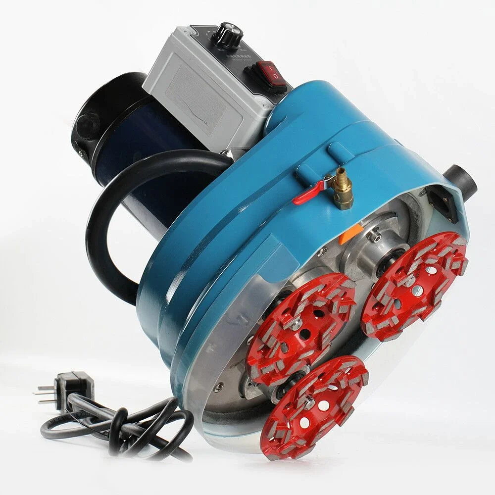 1200W handheld wet stone polishing machine countertop wet polisher three head for planetary polisher