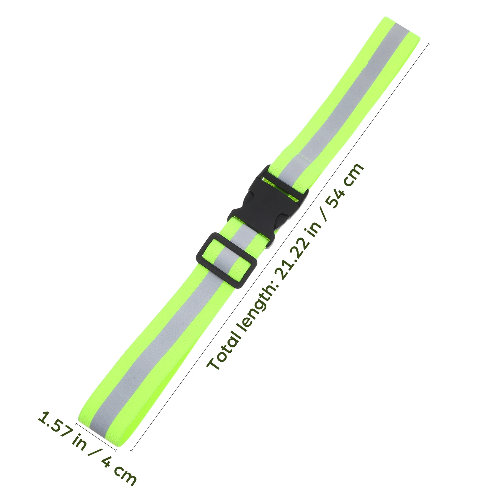 Elastic Reflective Belt Fluorescent Green Adjustable Safety Gear High Visibility for Running Cycling Walking Reflective